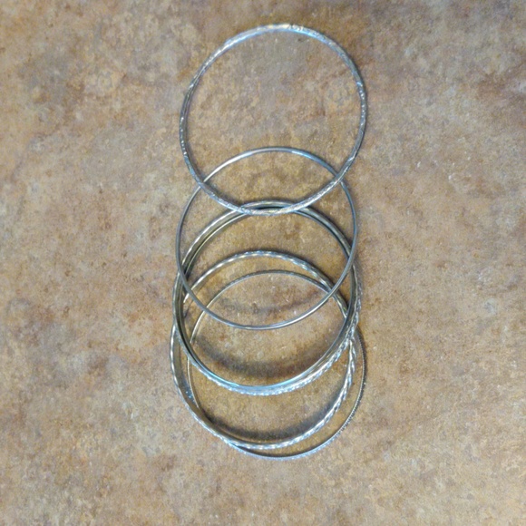 Bangle Bracelets Set of 6 - Picture 1 of 2